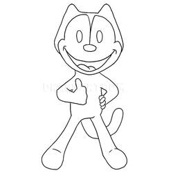 Dessin à colorier: Félix le Chat (Personnages de dessins animés) #207010 - Coloriages à Imprimer Gratuits