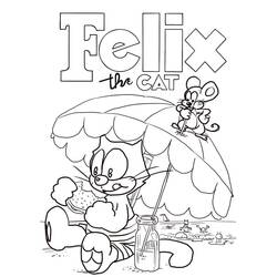 Dessin à colorier: Félix le Chat (Personnages de dessins animés) #207011 - Coloriages à Imprimer Gratuits