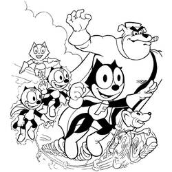 Dessin à colorier: Félix le Chat (Personnages de dessins animés) #207012 - Coloriages à Imprimer Gratuits