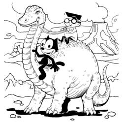 Dessin à colorier: Félix le Chat (Personnages de dessins animés) #47844 - Coloriages à Imprimer Gratuits