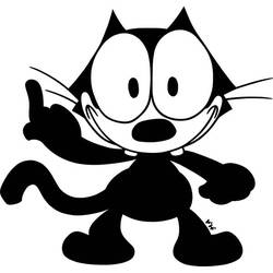 Dessin à colorier: Félix le Chat (Personnages de dessins animés) #47860 - Coloriages à Imprimer Gratuits