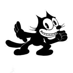 Dessin à colorier: Félix le Chat (Personnages de dessins animés) #47861 - Coloriages à Imprimer Gratuits