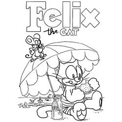 Dessin à colorier: Félix le Chat (Personnages de dessins animés) #47862 - Coloriages à Imprimer Gratuits