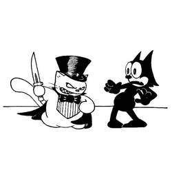 Dessin à colorier: Félix le Chat (Personnages de dessins animés) #47883 - Coloriages à Imprimer Gratuits