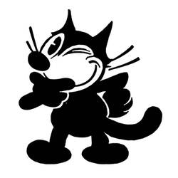 Dessin à colorier: Félix le Chat (Personnages de dessins animés) #47897 - Coloriages à Imprimer Gratuits