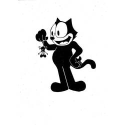 Dessin à colorier: Félix le Chat (Personnages de dessins animés) #47906 - Coloriages à Imprimer Gratuits