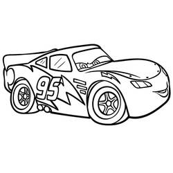 Dessin à colorier: Flash McQueen (Personnages de dessins animés) #183639 - Coloriages à Imprimer Gratuits