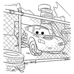 Dessin à colorier: Flash McQueen (Personnages de dessins animés) #183645 - Coloriages à Imprimer Gratuits