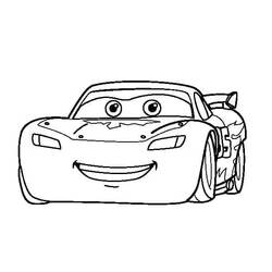 Dessin à colorier: Flash McQueen (Personnages de dessins animés) #183651 - Coloriages à Imprimer Gratuits