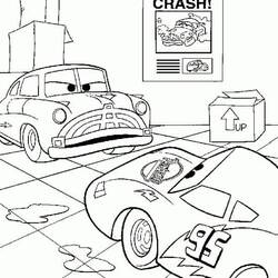 Dessin à colorier: Flash McQueen (Personnages de dessins animés) #183655 - Coloriages à Imprimer Gratuits