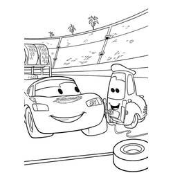 Dessin à colorier: Flash McQueen (Personnages de dessins animés) #183656 - Coloriages à Imprimer Gratuits