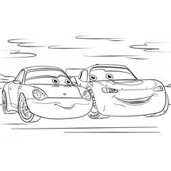 Dessin à colorier: Flash McQueen (Personnages de dessins animés) #183659 - Coloriages à Imprimer Gratuits