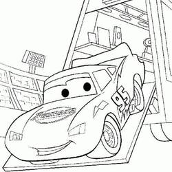 Dessin à colorier: Flash McQueen (Personnages de dessins animés) #183662 - Coloriages à Imprimer Gratuits