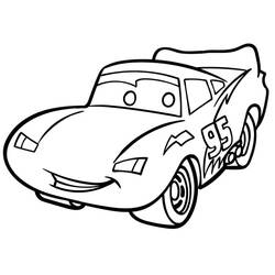 Dessin à colorier: Flash McQueen (Personnages de dessins animés) #183665 - Coloriages à Imprimer Gratuits