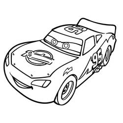 Dessin à colorier: Flash McQueen (Personnages de dessins animés) #183666 - Coloriages à Imprimer Gratuits