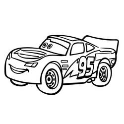 Dessin à colorier: Flash McQueen (Personnages de dessins animés) #183667 - Coloriages à Imprimer Gratuits