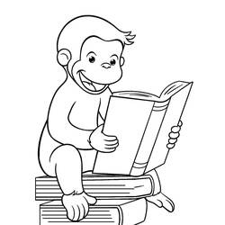 Dessin à colorier: Georges le petit curieux (Personnages de dessins animés) #211224 - Coloriages à Imprimer Gratuits