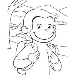 Dessin à colorier: Georges le petit curieux (Personnages de dessins animés) #211230 - Coloriages à Imprimer Gratuits