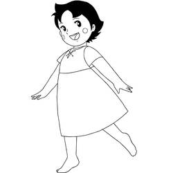 Dessin à colorier: Heidi (Personnages de dessins animés) #186784 - Coloriages à Imprimer Gratuits