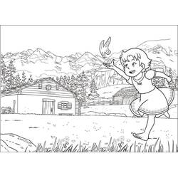 Dessin à colorier: Heidi (Personnages de dessins animés) #186787 - Coloriages à Imprimer Gratuits