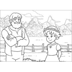 Dessin à colorier: Heidi (Personnages de dessins animés) #186788 - Coloriages à Imprimer Gratuits
