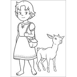 Dessin à colorier: Heidi (Personnages de dessins animés) #186798 - Coloriages à Imprimer Gratuits