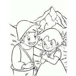 Dessin à colorier: Heidi (Personnages de dessins animés) #186806 - Coloriages à Imprimer Gratuits