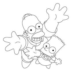 Dessin à colorier: Homer Simpson (Personnages de dessins animés) #188184 - Coloriages à Imprimer Gratuits