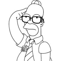 Dessin à colorier: Homer Simpson (Personnages de dessins animés) #188186 - Coloriages à Imprimer Gratuits