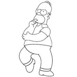 Dessin à colorier: Homer Simpson (Personnages de dessins animés) #188187 - Coloriages à Imprimer Gratuits