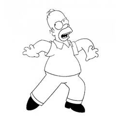Dessin à colorier: Homer Simpson (Personnages de dessins animés) #188188 - Coloriages à Imprimer Gratuits