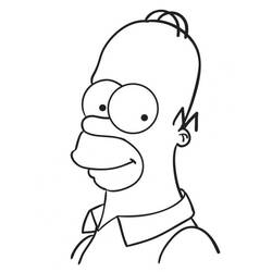 Dessin à colorier: Homer Simpson (Personnages de dessins animés) #188189 - Coloriages à Imprimer Gratuits