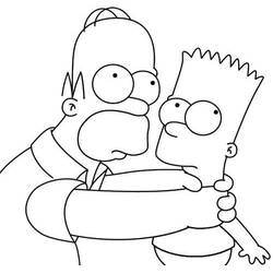 Dessin à colorier: Homer Simpson (Personnages de dessins animés) #188191 - Coloriages à Imprimer Gratuits