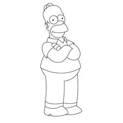 Dessin à colorier: Homer Simpson (Personnages de dessins animés) #188193 - Coloriages à Imprimer Gratuits