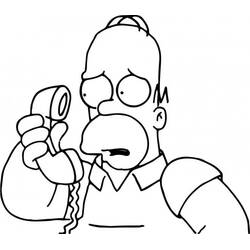 Dessin à colorier: Homer Simpson (Personnages de dessins animés) #188195 - Coloriages à Imprimer Gratuits