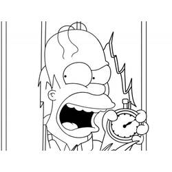 Dessin à colorier: Homer Simpson (Personnages de dessins animés) #188197 - Coloriages à Imprimer Gratuits
