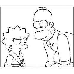 Dessin à colorier: Homer Simpson (Personnages de dessins animés) #188203 - Coloriages à Imprimer Gratuits