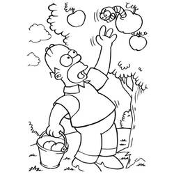 Dessin à colorier: Homer Simpson (Personnages de dessins animés) #188206 - Coloriages à Imprimer Gratuits