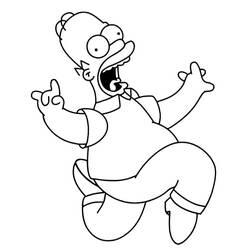 Dessin à colorier: Homer Simpson (Personnages de dessins animés) #188209 - Coloriages à Imprimer Gratuits