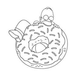 Dessin à colorier: Homer Simpson (Personnages de dessins animés) #188210 - Coloriages à Imprimer Gratuits