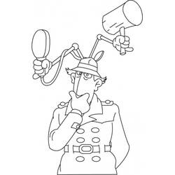 Dessin à colorier: Inspecteur Gadget (Personnages de dessins animés) #38871 - Coloriages à Imprimer Gratuits