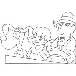 Dessin à colorier: Inspecteur Gadget (Personnages de dessins animés) #38874 - Coloriages à Imprimer Gratuits