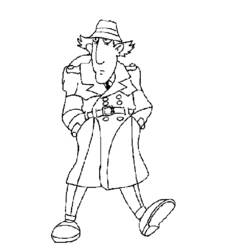 Dessin à colorier: Inspecteur Gadget (Personnages de dessins animés) #38875 - Coloriages à Imprimer Gratuits
