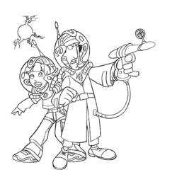 Dessin à colorier: Inspecteur Gadget (Personnages de dessins animés) #38878 - Coloriages à Imprimer Gratuits