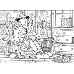Dessin à colorier: Inspecteur Gadget (Personnages de dessins animés) #38884 - Coloriages à Imprimer Gratuits