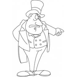 Dessin à colorier: Inspecteur Gadget (Personnages de dessins animés) #38889 - Coloriages à Imprimer Gratuits