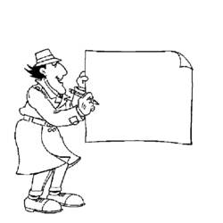 Dessin à colorier: Inspecteur Gadget (Personnages de dessins animés) #38890 - Coloriages à Imprimer Gratuits