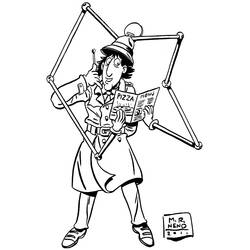Dessin à colorier: Inspecteur Gadget (Personnages de dessins animés) #38891 - Coloriages à Imprimer Gratuits