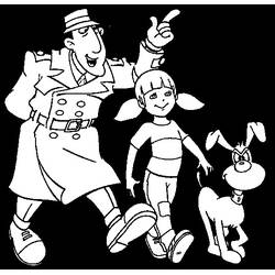 Dessin à colorier: Inspecteur Gadget (Personnages de dessins animés) #38894 - Coloriages à Imprimer Gratuits