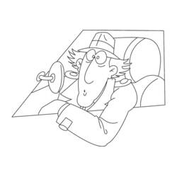 Dessin à colorier: Inspecteur Gadget (Personnages de dessins animés) #38911 - Coloriages à Imprimer Gratuits